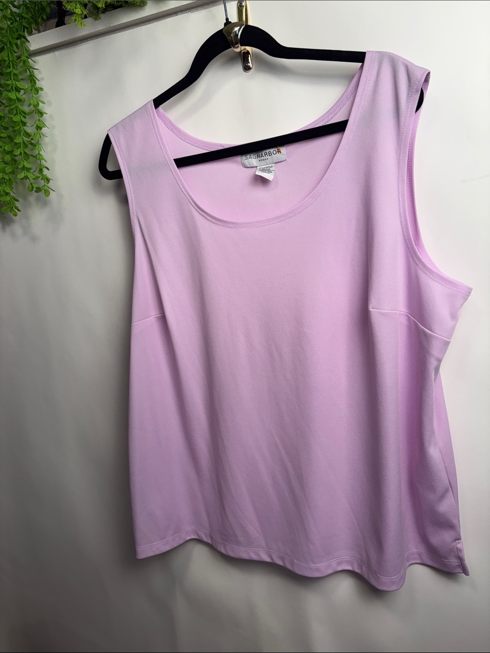 Sag Harbor Pastel Lavender Scoop Neck Tank